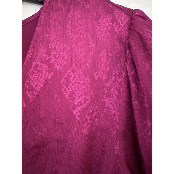 Michael Kors Women's Snake Print Jacquard Faux Wrap Mini Dress Deep Fuchsia L - Picture 7 of 12